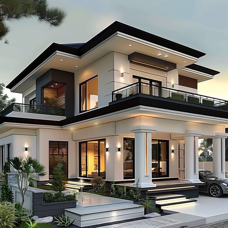 Modern house exterior, 350 + exterior house designs, modern house ideas _ eBay